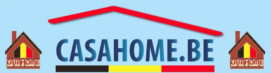 Original CasaHome identity: red roof, CasaHome name and Belgian colours
